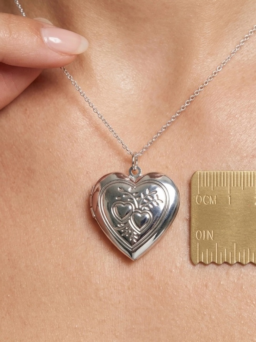 Heart Shaped Silver Locket Pendant